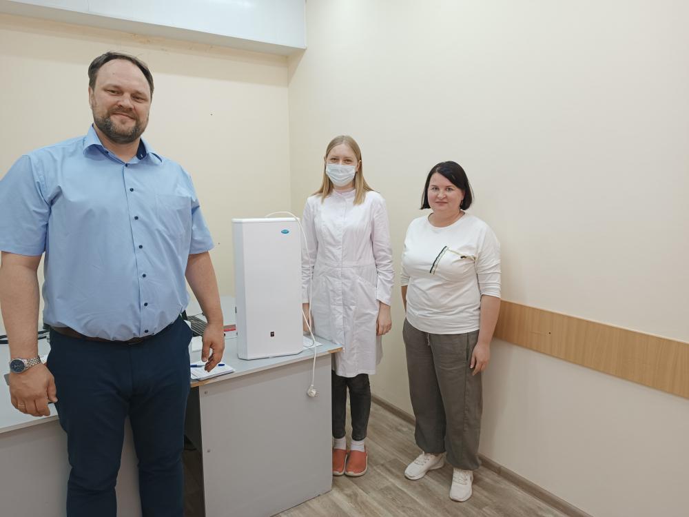 Ольга Чистякова  посетила ГБУЗ «Пензенская РБ» и подарила бактерицидный рециркулятор.